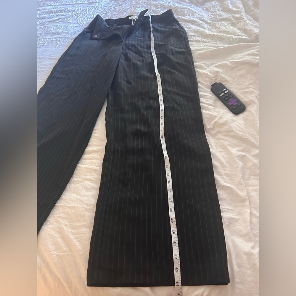 NWT Max Studio (L) Wide Leg, pin-striped dress pant.